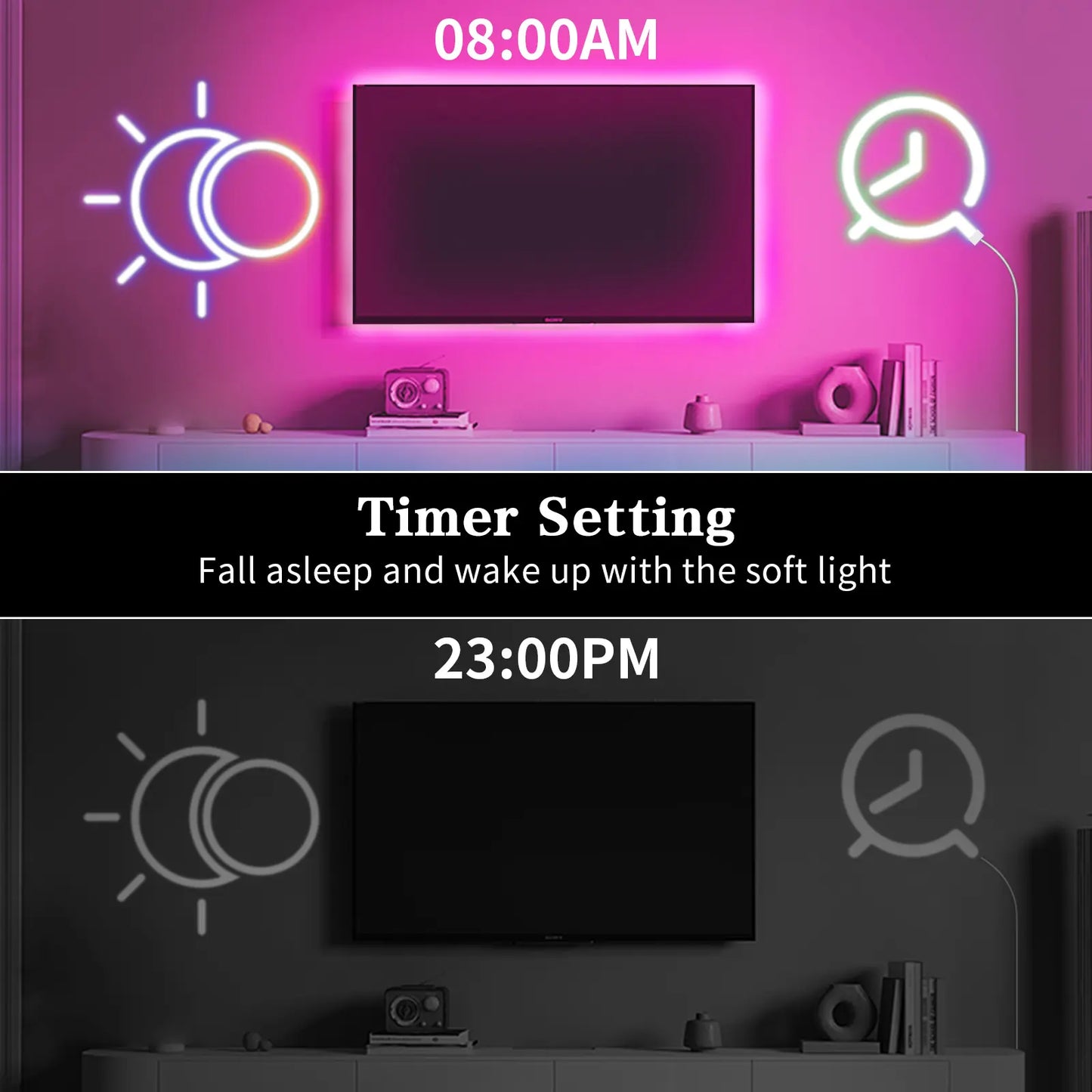 LED Neon Rope Lights,Flexible Rope Lights App Control with Music Sync,Diy Design,Outdoor Waterproof LED Strip Lights for Gaming, Bedroom Living Room Wall Indoor Decor