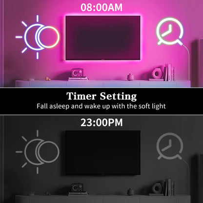 LED Neon Rope Lights,Flexible Rope Lights App Control with Music Sync,Diy Design,Outdoor Waterproof LED Strip Lights for Gaming, Bedroom Living Room Wall Indoor Decor
