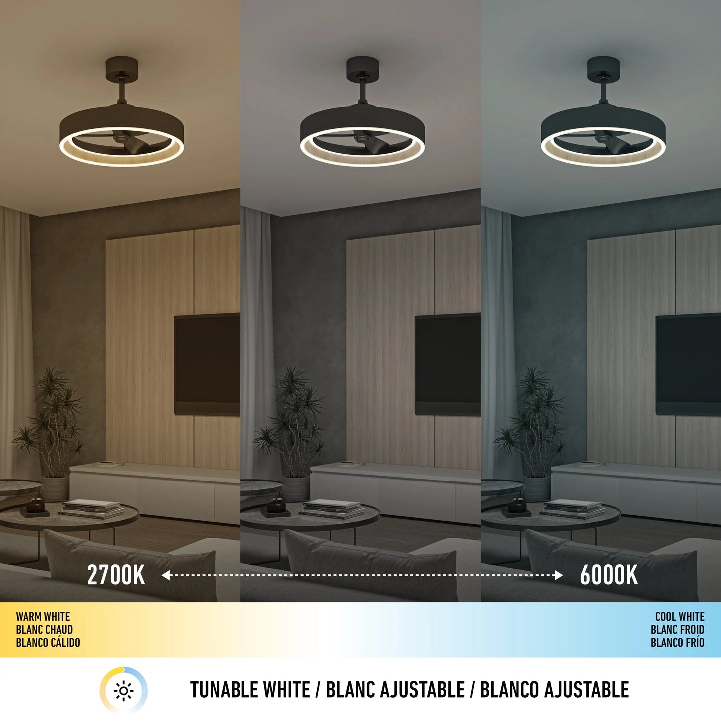 Alton 24 In. LED Modern Ceiling Fan 3 Speeds - with Remote
