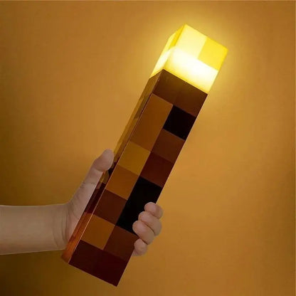 Minecraft Brownstone Torch LED Lamp Touch USB Rechargeable Night Light Kids Xmas Durable Smartphones Usb Charging Lampara