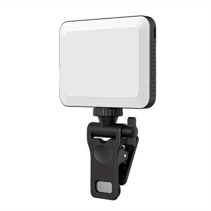Portable Front-Back Clip-On Selfie Fill Light - 2000Mah Rechargeable Battery, 7-Mode LED, Quick-Release Clip, USB Charger, Mobile Accessories for Iphone/Laptop/Tablet, Camera, Compact for Travel Lighting, Ideal for Filming, New Year Gift, Filming Setup