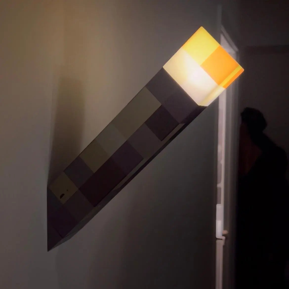 Minecraft Brownstone Torch LED Lamp Touch USB Rechargeable Night Light Kids Xmas Durable Smartphones Usb Charging Lampara