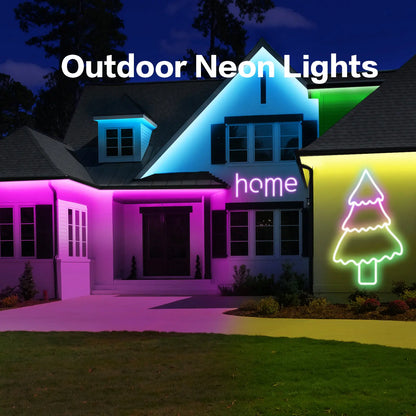 LED Neon Rope Lights,Flexible Rope Lights App Control with Music Sync,Diy Design,Outdoor Waterproof LED Strip Lights for Gaming, Bedroom Living Room Wall Indoor Decor