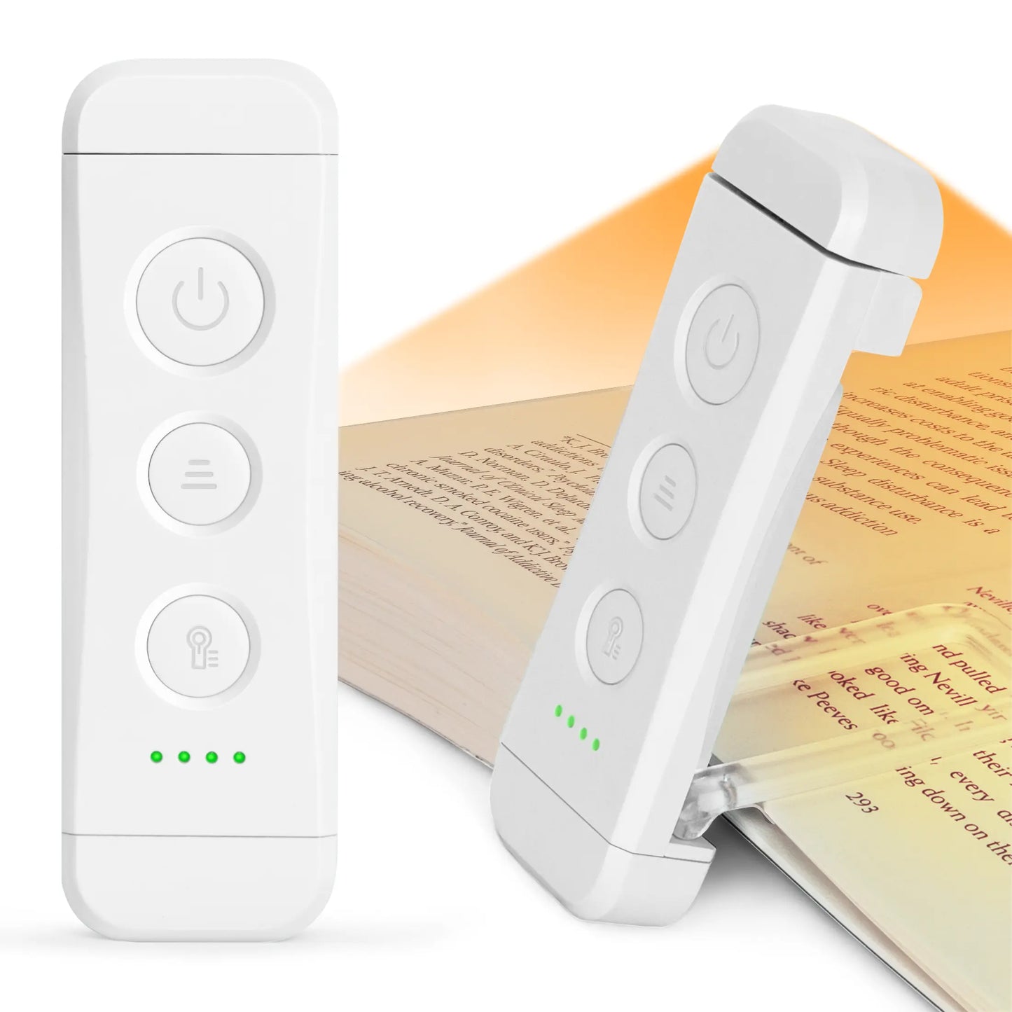 [Mid-Year Gift] Glocusent USB Rechargeable Book Light for Reading in Bed, Portable Clip-On LED Reading Light, 3 Amber Colors & 5 Brightness Dimmable, Compact & Long Lasting, Perfect for Book Lovers, Kids