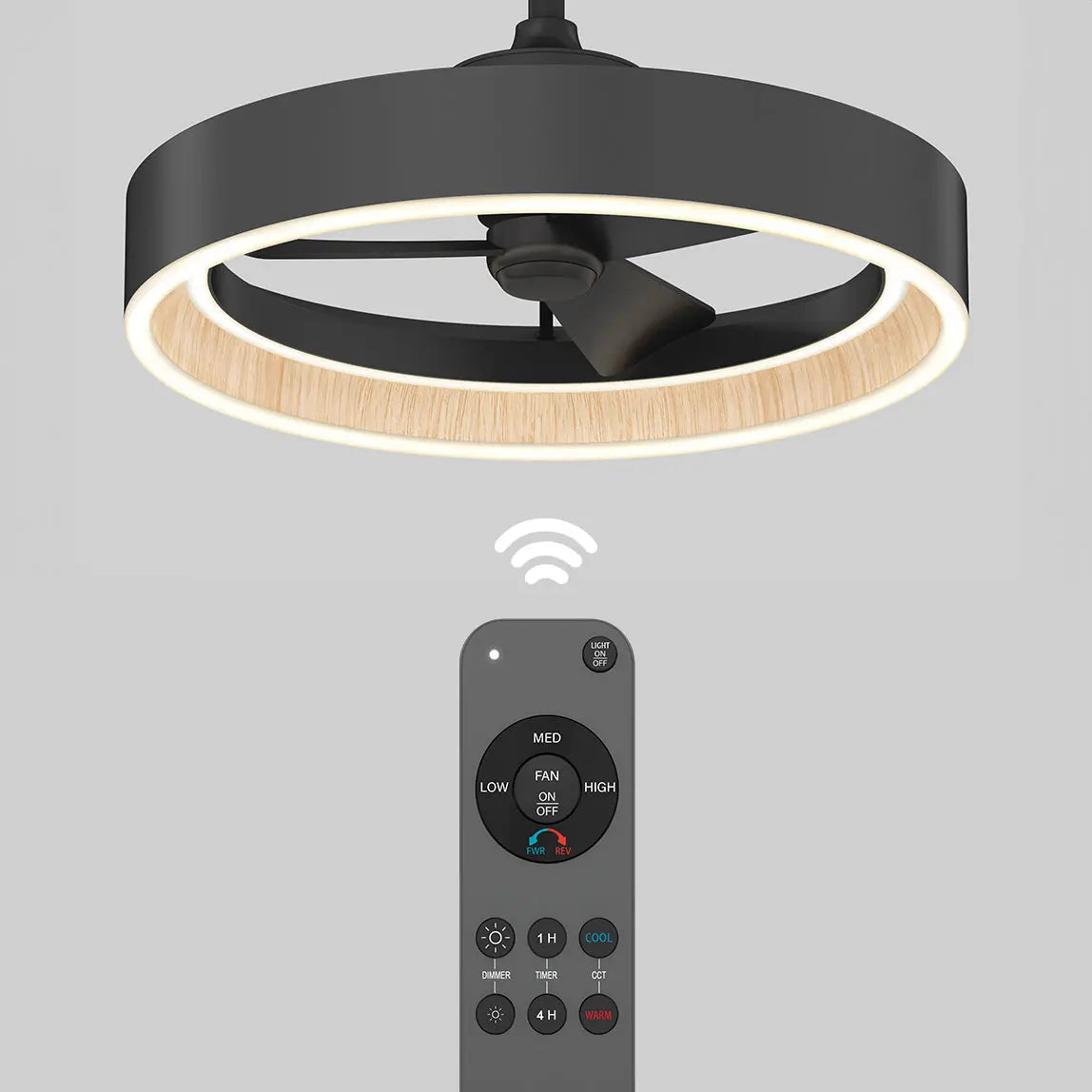 Alton 24 In. LED Modern Ceiling Fan 3 Speeds - with Remote