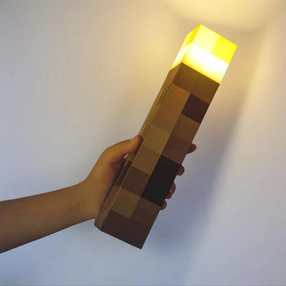Minecraft Brownstone Torch LED Lamp Touch USB Rechargeable Night Light Kids Xmas Durable Smartphones Usb Charging Lampara