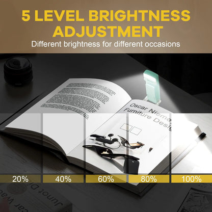 Summer USB Rechargeable Book Light, Clip-On LED Reading Light, Reading Lamp, LED Lights, Adjustable Leds, Flexible Adjustable Angle Night Light, Adjustable Indoor Lighting, Multifunctional Ambient Lights, USB Powered Lamp