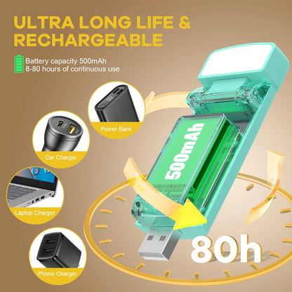Summer USB Rechargeable Book Light, Clip-On LED Reading Light, Reading Lamp, LED Lights, Adjustable Leds, Flexible Adjustable Angle Night Light, Adjustable Indoor Lighting, Multifunctional Ambient Lights, USB Powered Lamp