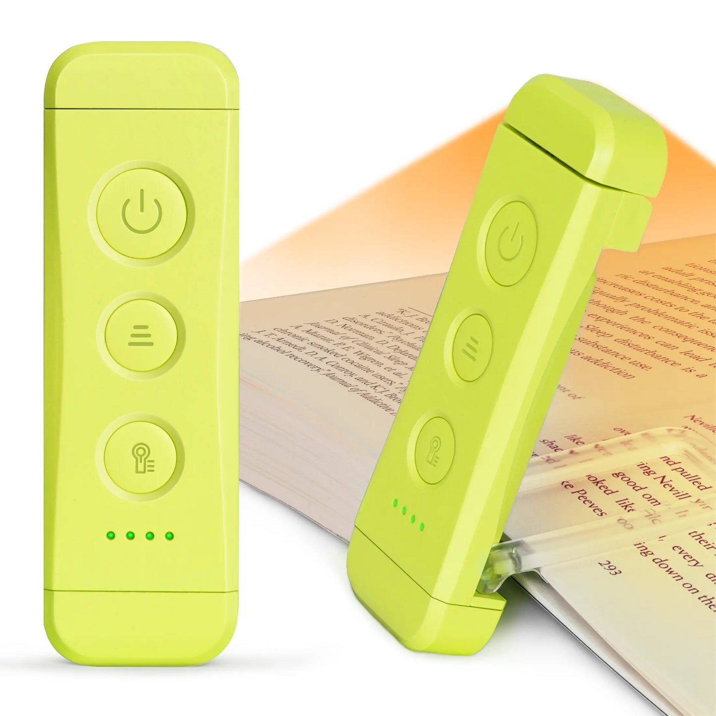 [Mid-Year Gift] Glocusent USB Rechargeable Book Light for Reading in Bed, Portable Clip-On LED Reading Light, 3 Amber Colors & 5 Brightness Dimmable, Compact & Long Lasting, Perfect for Book Lovers, Kids